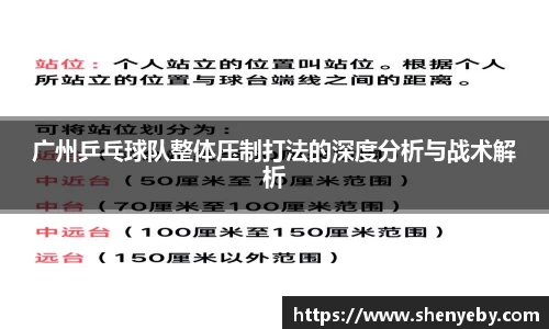 广州乒乓球队整体压制打法的深度分析与战术解析